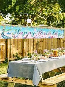 1 pezzo Striscione motivo scozzese decorativo moderno poliestere decorativo per festa