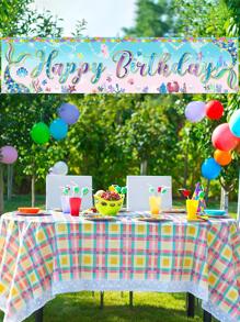 1 pezzo Striscione motivo scozzese decorativo moderno poliestere decorativo per festa