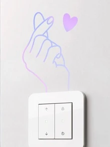 1 pieza Adhesivo de interruptor de pared de PVC, adhesivo de interruptor que brilla en la oscuridad de PVC moderno para el hogar, adhesivos, calcomanía de pared, calcomanía de vinilo para decoraciones del hogar, artículos de decoración de primavera para refrescar su hogar, adhesivos de decoración Rama