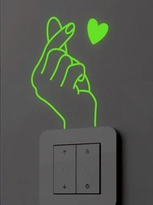 1 pieza Adhesivo de interruptor de pared de PVC, adhesivo de interruptor que brilla en la oscuridad de PVC moderno para el hogar, adhesivos, calcomanía de pared, calcomanía de vinilo para decoraciones del hogar, artículos de decoración de primavera para refrescar su hogar, adhesivos de decoración Rama
