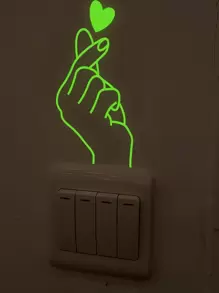 1 pieza Adhesivo de interruptor de pared de PVC, adhesivo de interruptor que brilla en la oscuridad de PVC moderno para el hogar, adhesivos, calcomanía de pared, calcomanía de vinilo para decoraciones del hogar, artículos de decoración de primavera para refrescar su hogar, adhesivos de decoración Rama