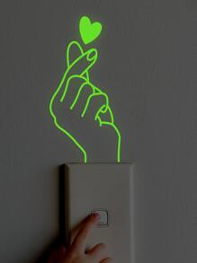 1 pieza Adhesivo de interruptor de pared de PVC, adhesivo de interruptor que brilla en la oscuridad de PVC moderno para el hogar, adhesivos, calcomanía de pared, calcomanía de vinilo para decoraciones del hogar, artículos de decoración de primavera para refrescar su hogar, adhesivos de decoración Rama