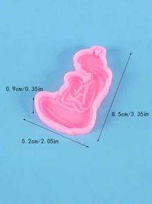 1 pieza Molde de silicona con diseño de figura DIY - Rosa - Ver 7