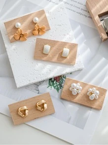 1 Tháp trang sức bằng gỗ, Giá đỡ trưng bày trang sức bằng gỗ hiện đại cho gia đình - Màu Khaki - Xem 2