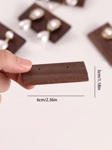 1 Tháp trang sức bằng gỗ, Giá đỡ trưng bày trang sức bằng gỗ hiện đại cho gia đình - Màu Khaki - Xem 3