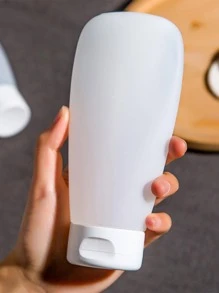 1pc PE Lotion Dispenser, Minimalist Plain Lotion Dispenser For Home - White - View 2