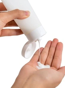 1pc PE Lotion Dispenser, Minimalist Plain Lotion Dispenser For Home - White - View 1