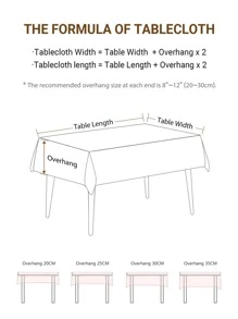 1 Chiếc Lá & Chữ Cái Đồ Họa Khăn Trải Bàn, Polyester Hiện Đại Chống Thấm Nước Trang Trí Bàn Cho Bàn Ăn - Nhiều màu - Xem 5