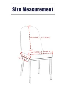 1pc Solid Color Chair Slipcover, Minimalist Polyester Chair Slipcover For Home - Khaki - View 7
