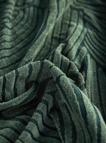 Tấm Bọc Ghế Họa Tiết Đồ Họa, Tấm Bọc Ghế Polyester Tối Giản Cho Gia Đình - Màu xanh lá cây đậm - Xem 3