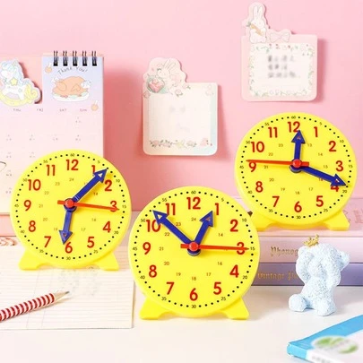 1pc Digital Pattern Time Teaching Clock Model, Simple Multifunctional Teaching Model, Suitable For Preschoolers And Children Learning, Back To School Supplies