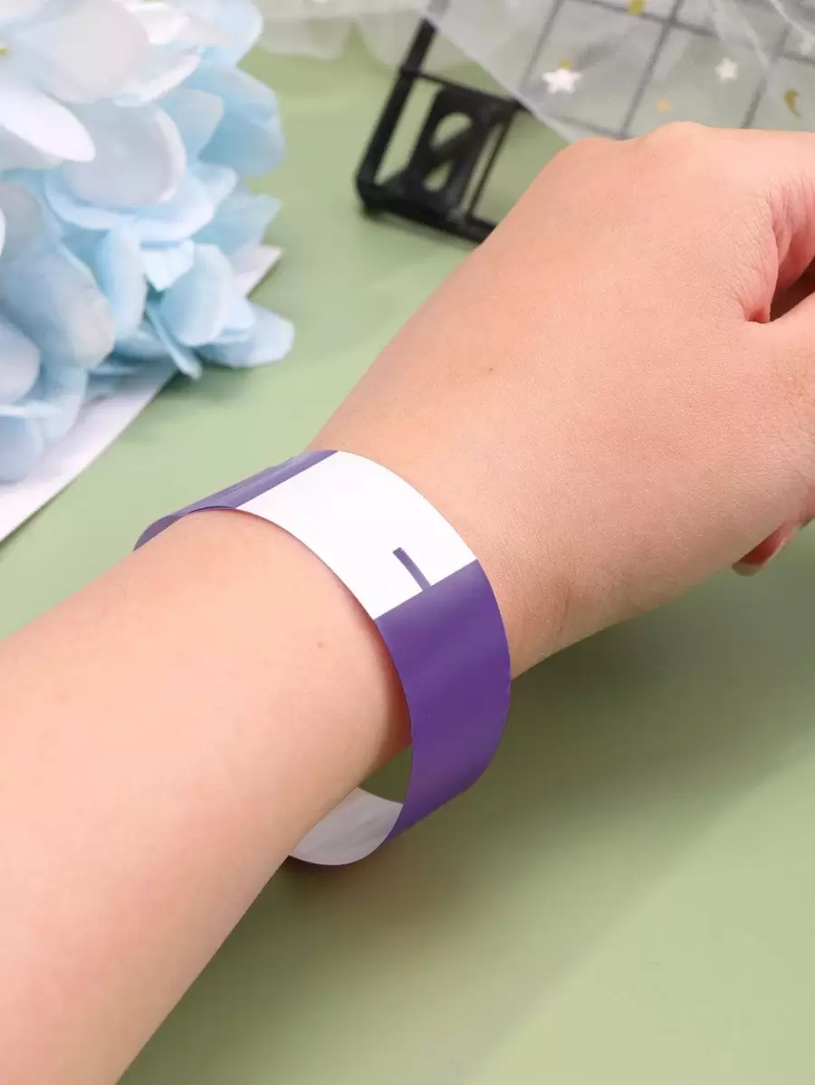 100入組雙色派對腕帶 - 紫色 - 查看 1