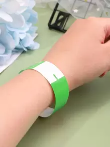 100入組雙色派對腕帶 - 綠色 - 查看 1