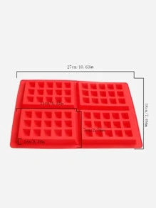 1 pièce Moule à gaufres en silicone 4 cavités, moule à gaufres en silicone, plateau de cuisson pour gaufres, moule pour gâteaux, chocolat, bonbons et cuisson, carré