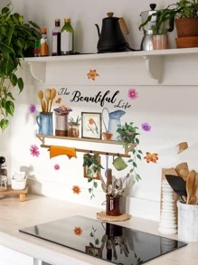 1 miếng dán tường hoa văn đồ dùng nhà bếp - Nhiều màu - Xem 2