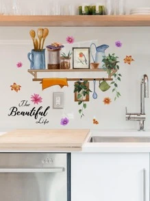 1 miếng dán tường hoa văn đồ dùng nhà bếp - Nhiều màu - Xem 4