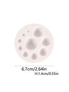 1入組 3D 珍珠軟糖模具半球形矽膠巧克力模具棒棒糖模具圓頂圓形矽膠模具迷你半珍珠球蛋糕裝飾模具 - 白色 - 查看 6