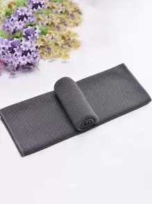 1pc Quick-drying Sport Towel - Dark Grey - View 1