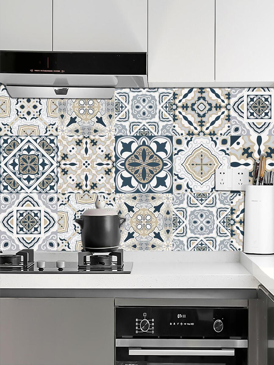 10 piezas Pegatina de cocina con estampado de dibujo - Multicolor - Ver 1