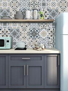 10 piezas Pegatina de cocina con estampado de dibujo - Multicolor - Ver 2