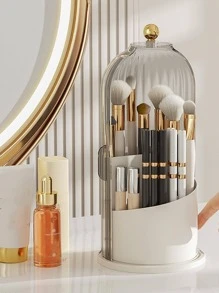 1入組多功能化妝刷收納架白色塑料化妝刷架家用 - 白色 - 查看 1