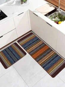1 chiếc Thảm Nhà Bếp Hoa Văn Sọc, Polyester Sàn Hiện Đại Cho Nhà Bếp - Nhiều màu - Xem 3