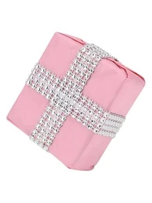 1 pièce Décoration À Strass Ruban , Argent En Plastique À Strass Ruban , Pour DIY - Argent - Voir 2