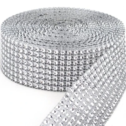 1 pieza Decoración con diamante de imitación plata de plástico con diamante de imitación para DIY