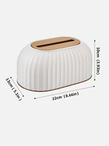 1pc Two Tone Tissue Storage Box, Simple ABS Tissue Container For Home, Home Stuff, Table, Home Decorations, Home Organization And Storage, Room Decor, Room Decor Bedroom, Kitchen Accessories, Kitchen Tools, Organizer Kitchen, Travel, Holiday,Tissue Box Holder,Napkin Holder,Festival Family Gathering,Kitchen Dining Table Decor For Home Kitchen Bedroom Living Room Dining Room, Home Decoration Accessories, Decorative Box,Women Wedding Gift,Summer Travel Holiday Festival Must-Have - White - View 3