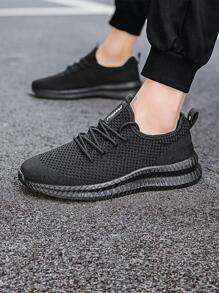 Damyuan Men's Casual Walking Shoes Breathable Mesh Sport Athletic Sneakers Gym Tennis Running Slip On Comfortable Lightweight Jogging Shoes - màu đen - Xem 2