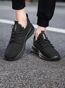 Damyuan Men's Casual Walking Shoes Breathable Mesh Sport Athletic Sneakers Gym Tennis Running Slip On Comfortable Lightweight Jogging Shoes - màu đen - Xem 1