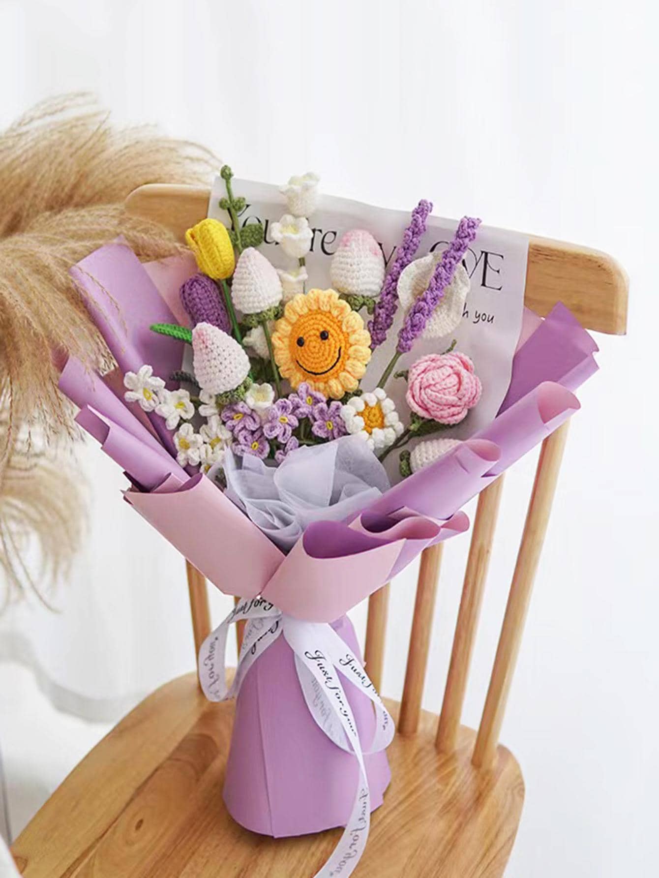 10入組素色花包裝紙 - 紫色 - 查看 1