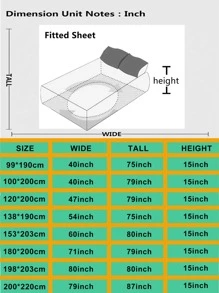 Plain Color Ruffle Trim Bed Skirt - Navy Blue - View 6