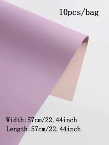 10入組素色花包裝紙 - 紫色 - 查看 2