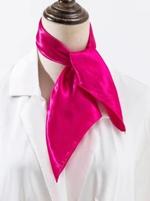 1pc Ladies' Elegant & Exquisite Solid-Colored Satin Handkerchief, Suitable For Daily Use Bandana,Hair Band,Head Band Ideal For Dressing Up Your Look