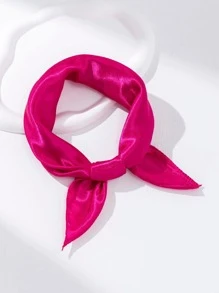 1pc Ladies' Elegant & Exquisite Solid-Colored Satin Handkerchief, Suitable For Daily Use Bandana,Hair Band,Head Band Ideal For Dressing Up Your Look