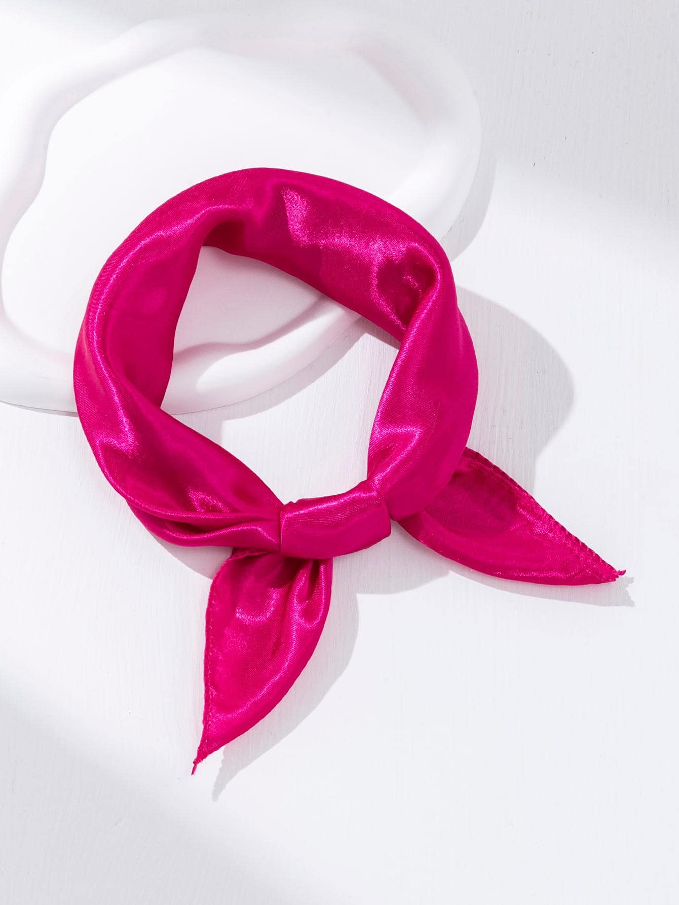 1pc Ladies' Elegant & Exquisite Solid-Colored Satin Handkerchief, Suitable For Daily Use Bandana,Hair Band,Head Band Ideal For Dressing Up Your Look