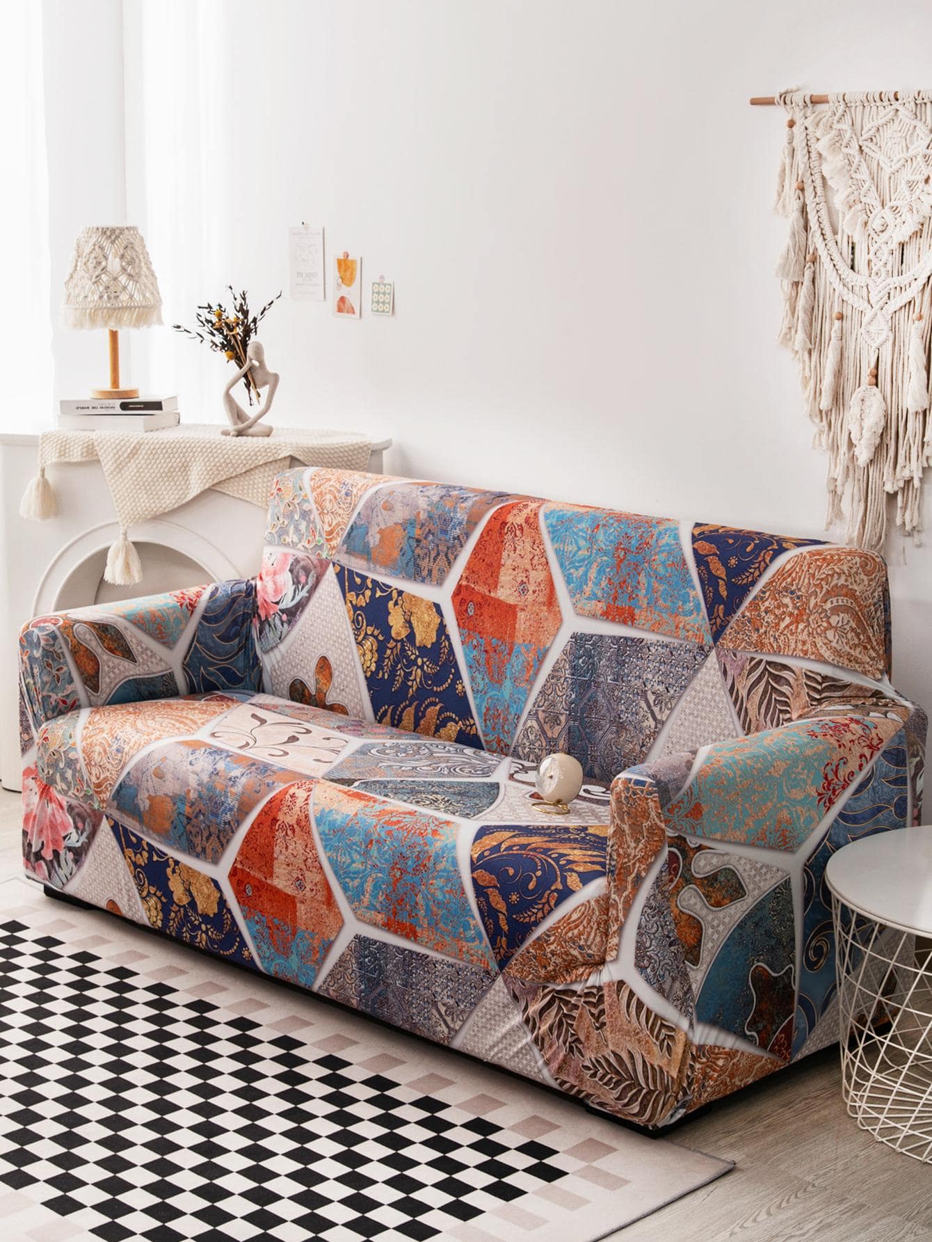 1 Máy Tính Họa Tiết Hình Học Ghế Sofa Đệm Tối Giản Sofa Polyester Đệm Ghế Cho Gia Đình