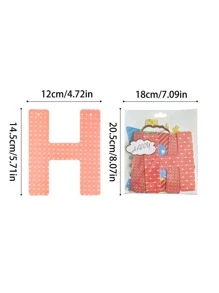 1 Giấy Treo Cờ Hoạt Hình Chữ Trang Trí Trang Trí Kéo Cờ Cho Sinh Nhật - Nhiều màu - Xem 3