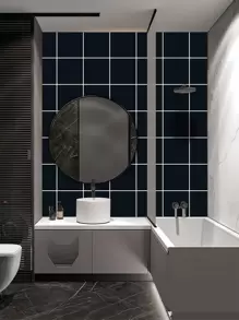 Bộ 10 miếng giấy dán tường PVC, miếng dán tường màu trơn tối giản cho nhà, miếng dán, decal dán tường, decal vinyl trang trí nhà cửa, vật dụng trang trí mùa xuân làm mới ngôi nhà của bạn, miếng dán trang trí Rama quà tặng sinh nhật tốt nghiệp - màu đen - Xem 5