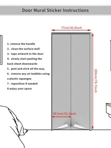1 miếng dán cửa chống nước họa tiết vân gỗ - Nhiều màu - Xem 5