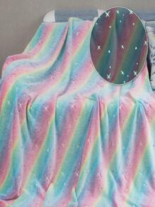 Phát Sáng Trong Bóng Tối Họa Tiết Sọc Chăn, Đồ Nỉ Mềm Mại & Chăn Ấm Áp Cho Phòng Khách & Phòng Ngủ, Trang Trí Nhà Cửa - Nhiều màu - Xem 1