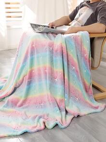 Phát Sáng Trong Bóng Tối Họa Tiết Sọc Chăn, Đồ Nỉ Mềm Mại & Chăn Ấm Áp Cho Phòng Khách & Phòng Ngủ, Trang Trí Nhà Cửa - Nhiều màu - Xem 4