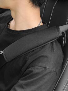 2入組素色汽車安全帶墊，通用汽車安全帶套安全帶套安全帶肩帶套汽車/包袋安全帶墊 - 黑色 - 查看 2