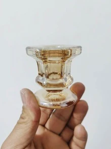 1 Giá nến pha lê tự nhiên, Đế nến thiết kế hình học hiện đại cho gia đình - Vàng - Xem 5