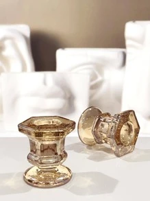 1 Giá nến pha lê tự nhiên, Đế nến thiết kế hình học hiện đại cho gia đình - Vàng - Xem 7