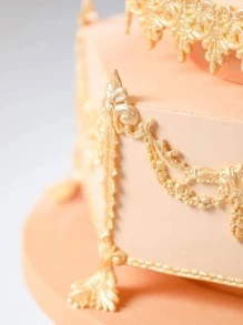 1 cái Cán Thiết Kế Khuôn Silicon DIY, Khuôn Fondant Màu Hồng cho DIY - Hồng - Xem 2