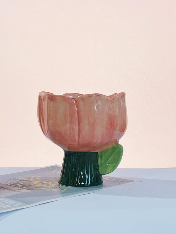 1pc Tulip Shaped Flower Pot, Nordic Flower Container Ornament, For Home