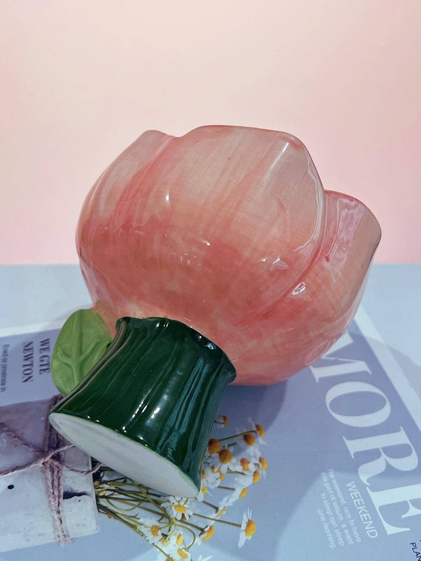 1pc Tulip Shaped Flower Pot, Nordic Flower Container Ornament, For Home