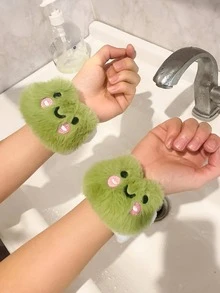 2入組卡通青蛙設計沐浴腕帶可愛毛絨沐浴腕帶 - 薄荷綠 - 查看 5